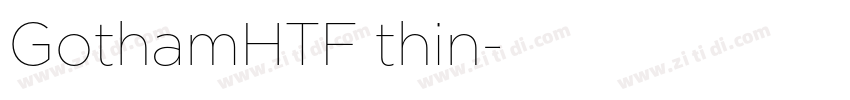 GothamHTF thin字体转换